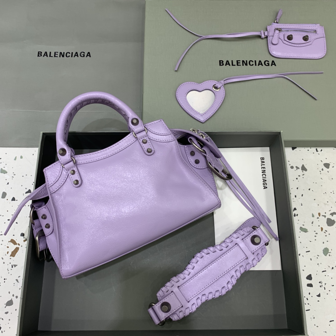 Balenciaga Neo Cagole XS Handbag Shoulder Bag Light Purple